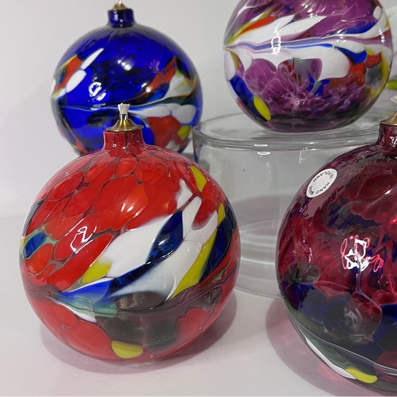 Scarlett Hand Blown Oil Lamp - Picture 2 of 6